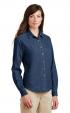 Port & Company - Women's Long Sleeve Value Denim Shirt Thumbnail 1