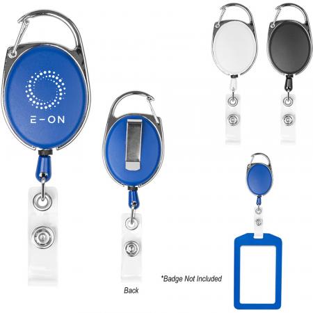 Retractable Badge Holder With Carabiner 1